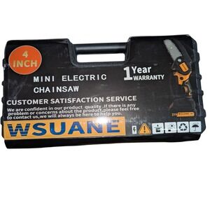 Wsuane 4" Mini Electric Chainsaw 21V 2000mah Kit‎